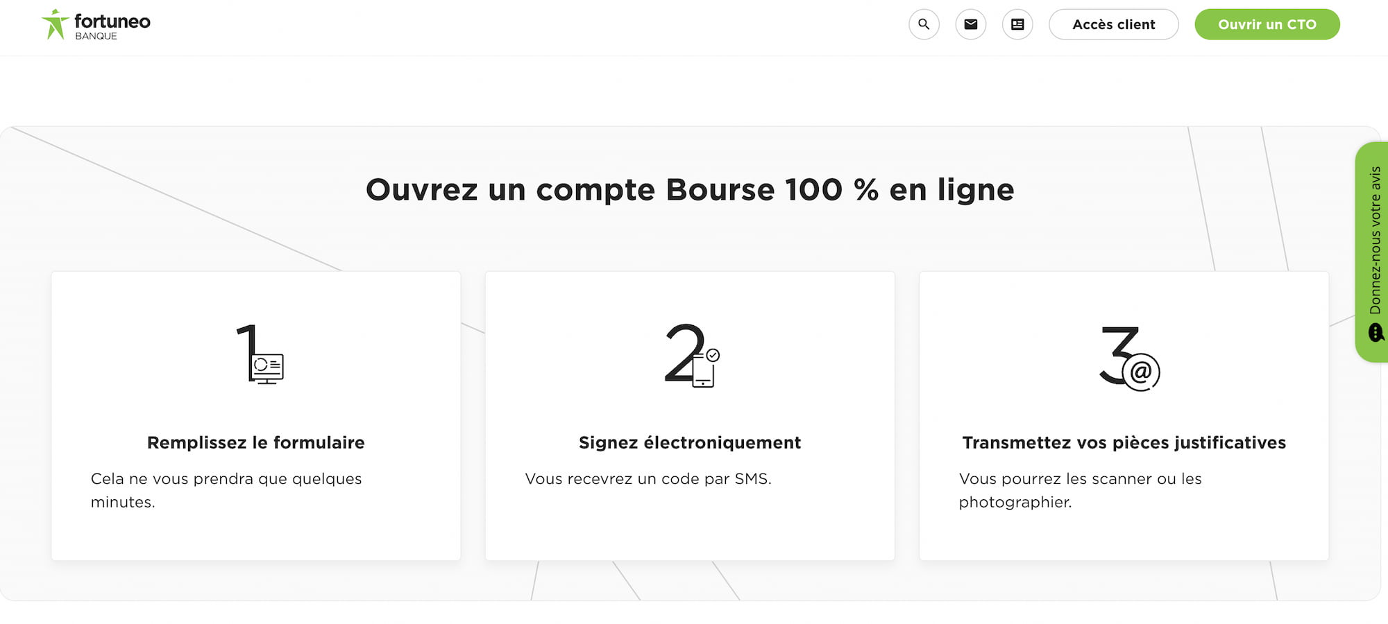 ouvrir un CTO Fortuneo avantages