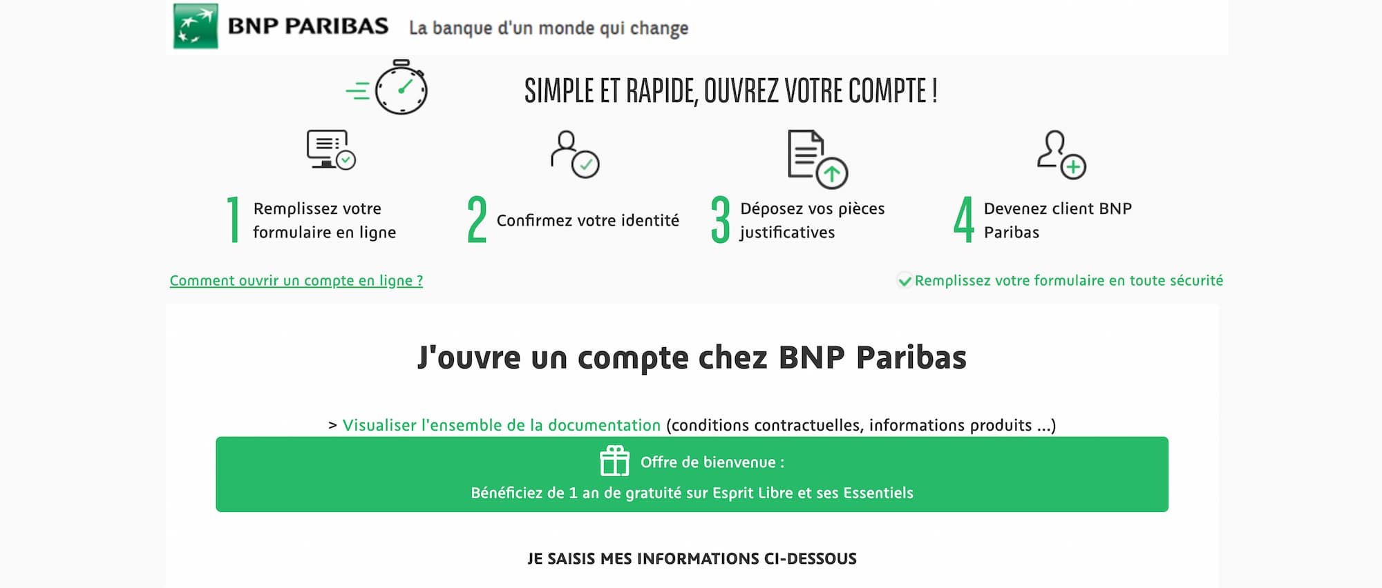 ouvrir compte épargne bnp documents
