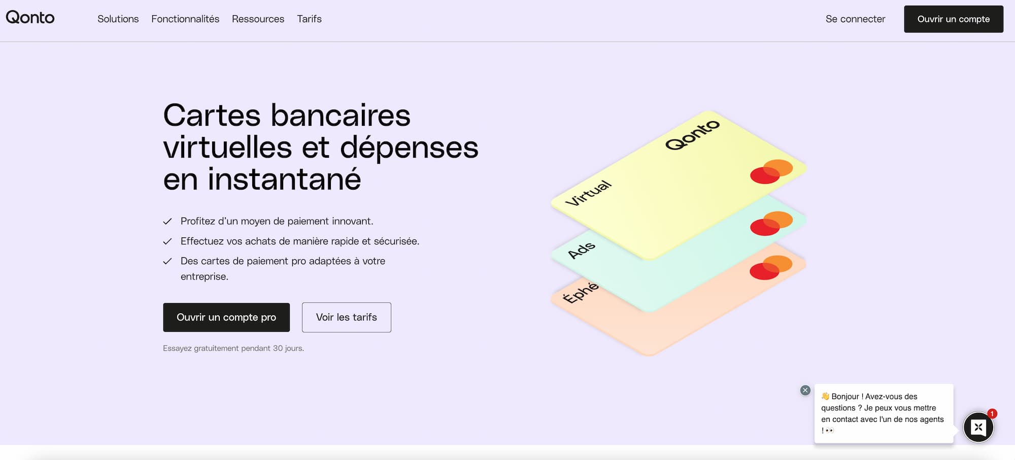 compte pro avec carte bancaire virtuelle avantages