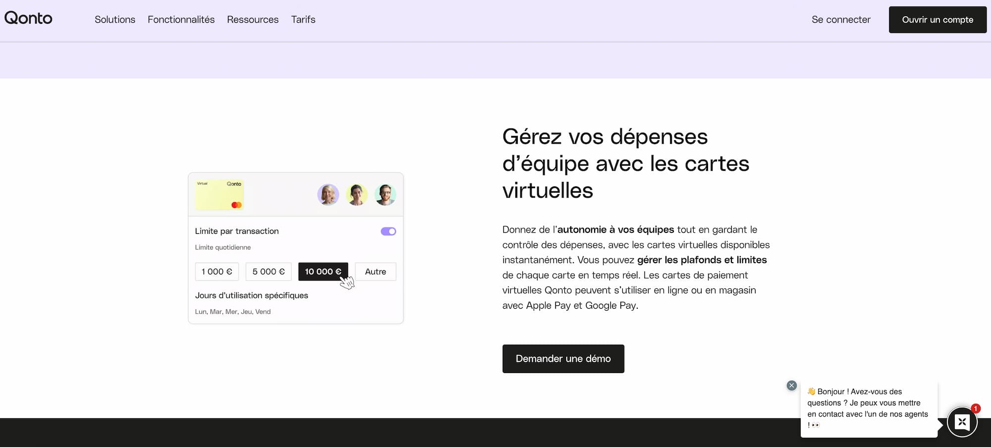 compte pro carte virtuelle banque