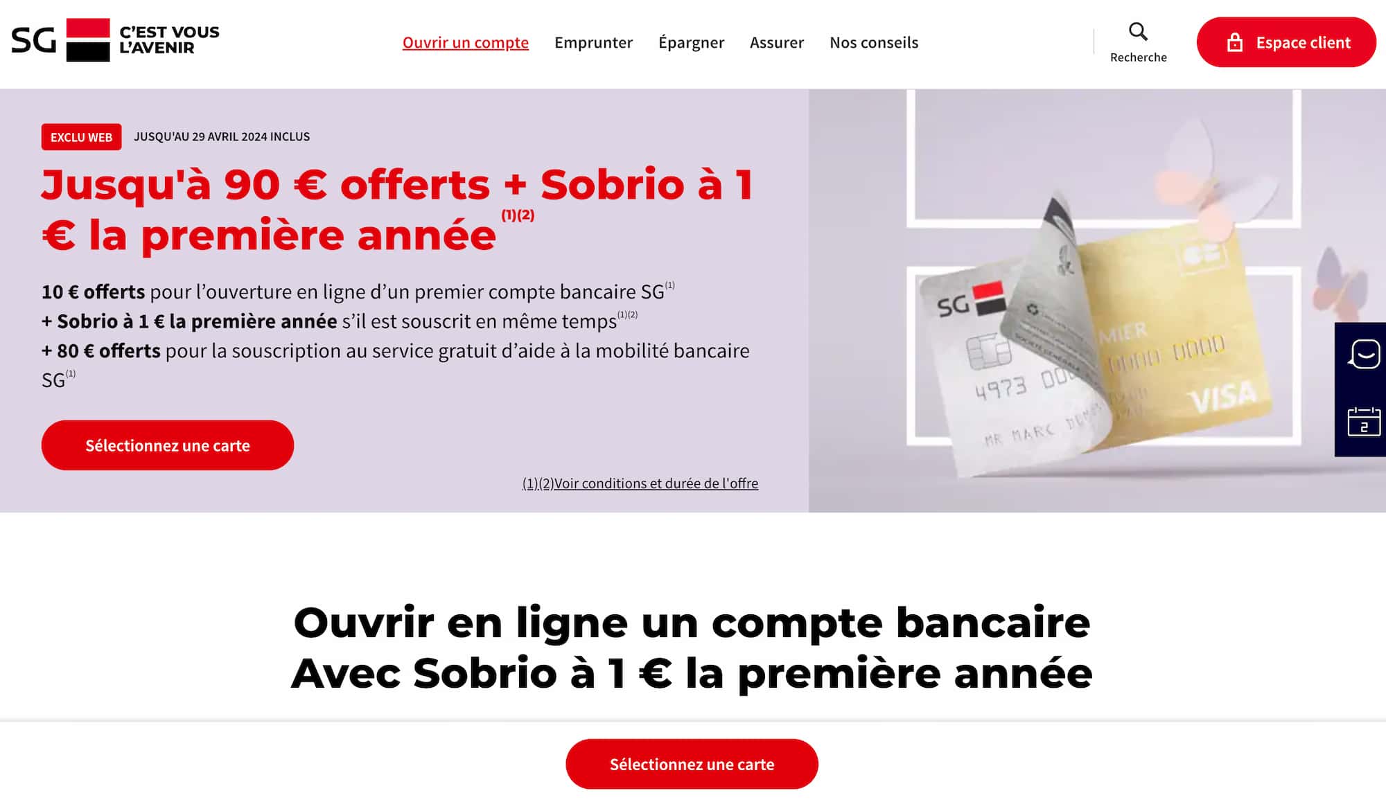 délai ouverture de compte société générale
