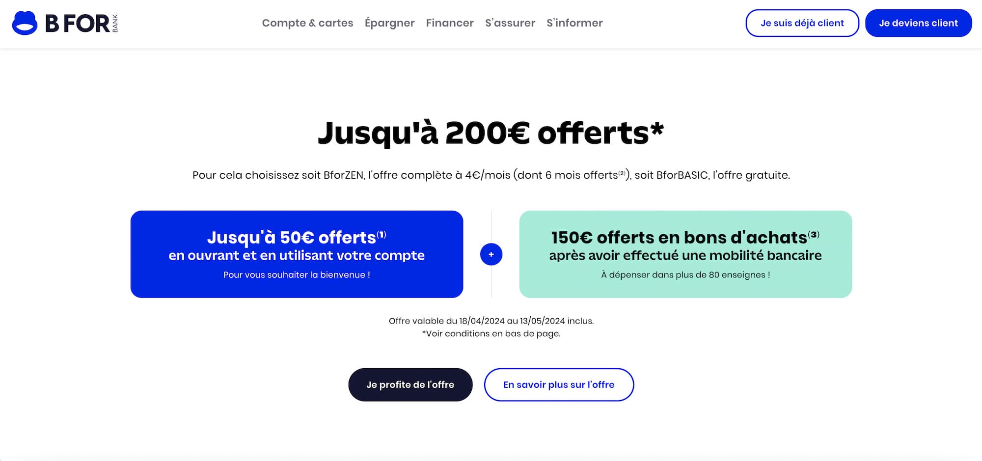 code promo bforbank conditions