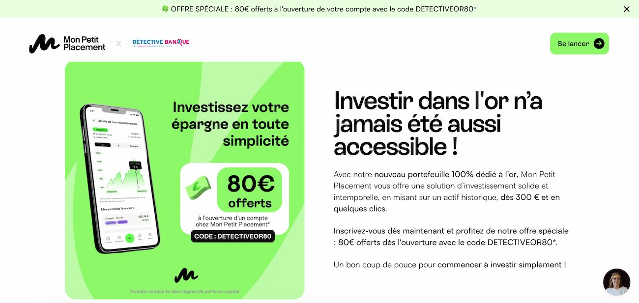 portefeuille or mon petit placement